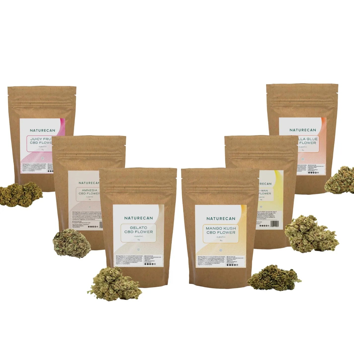 Fleurs de CBD - Pack de 6 variétés