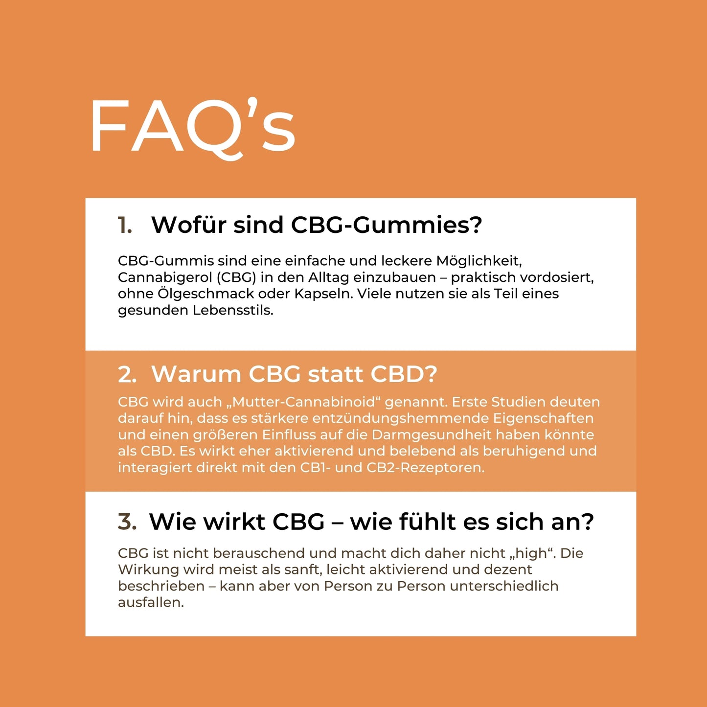 Gummies végétaliens au CBG 