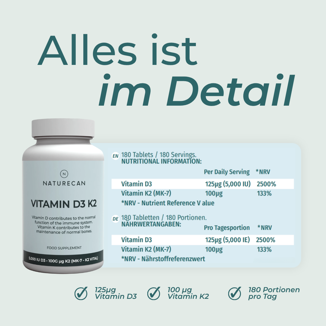 Vitamine D3 et K2