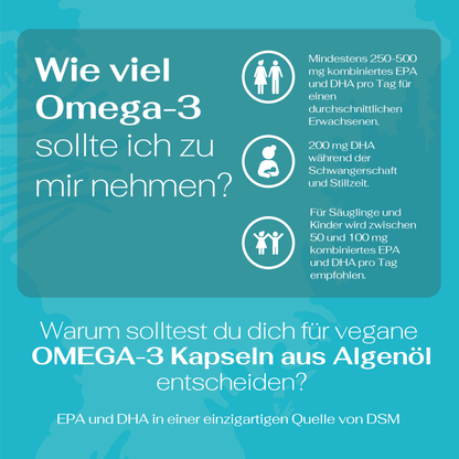 Capsules végétaliennes d'oméga-3