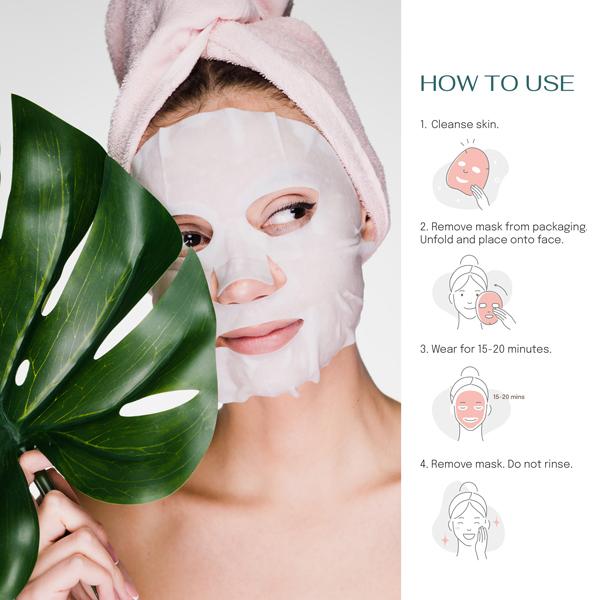How to use the cbd face mask sheet